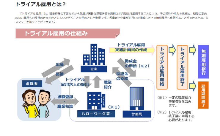 トライアル雇用　2022年4月より拡充